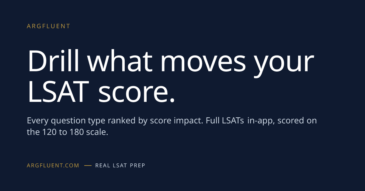 Argfluent LSAT Prep — Adaptive Drills, Practice Exams & Free Diagnostic